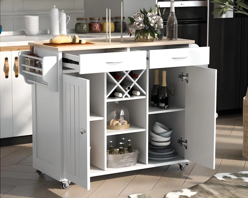 small rolling kitchen island